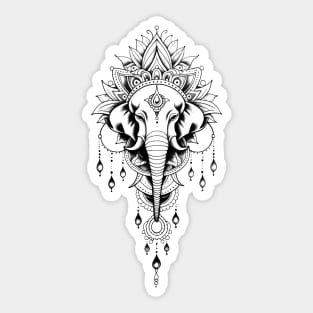 Thai Elephant Tattoo 2: Thai Sak Yant Chang Erawan (Elephant) Tattoo Design Sticker